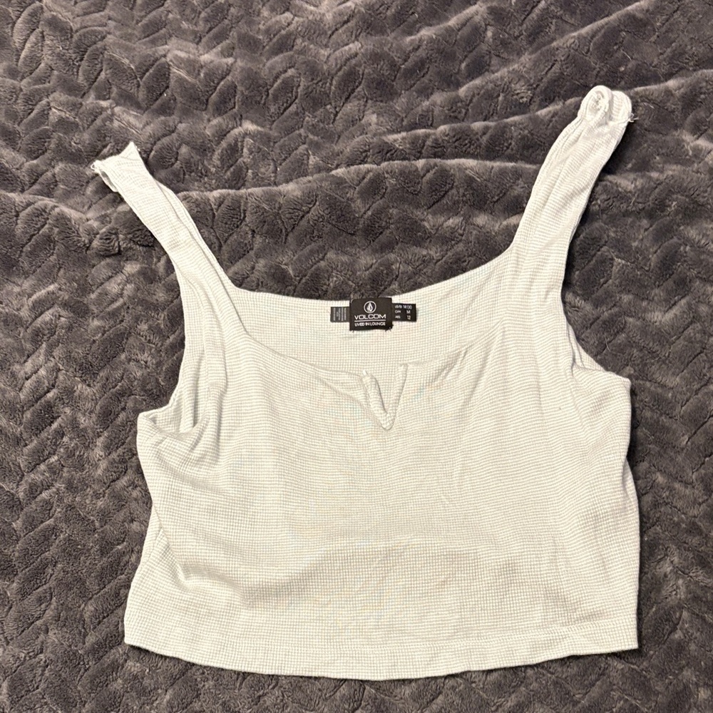 Wild Fable Light Gray Cropped Tank Top